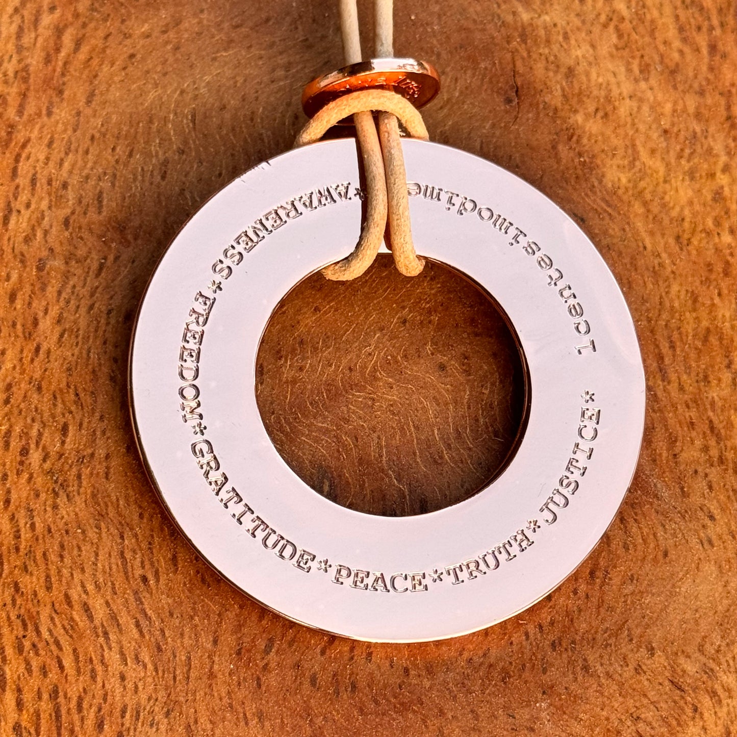 Collana Ciondolo Cerchio M Colore Oro Rosa