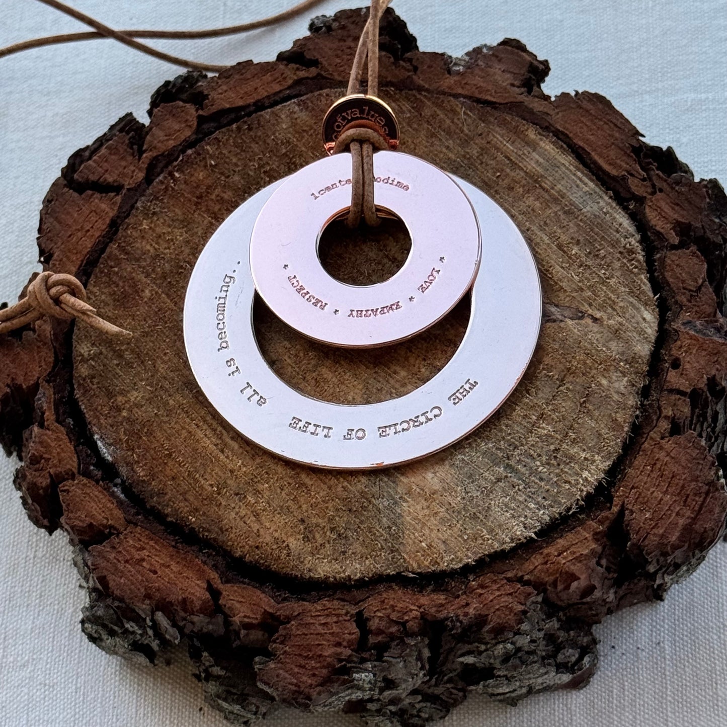 Necklace Pendant Circle S Gold Color Ursa