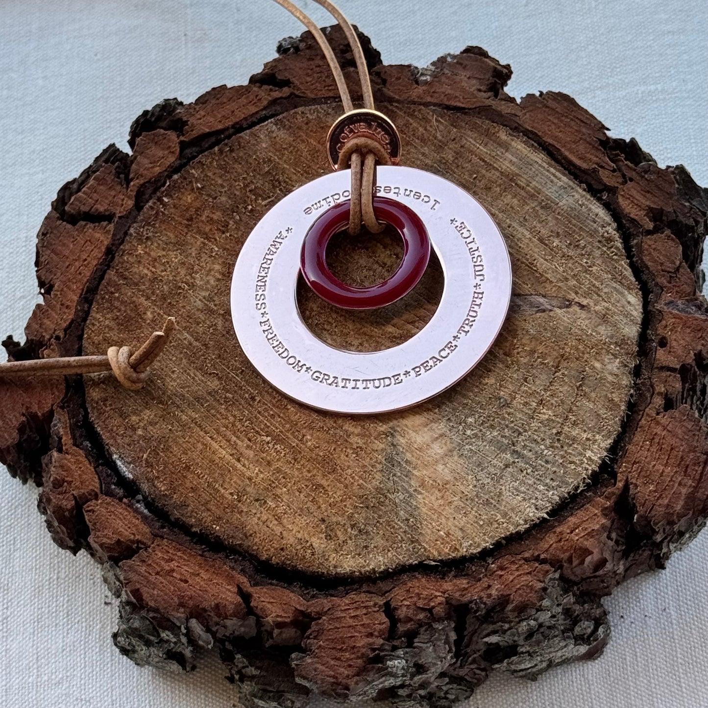 Collana Ciondolo Cerchio M Colore Oro Rosa