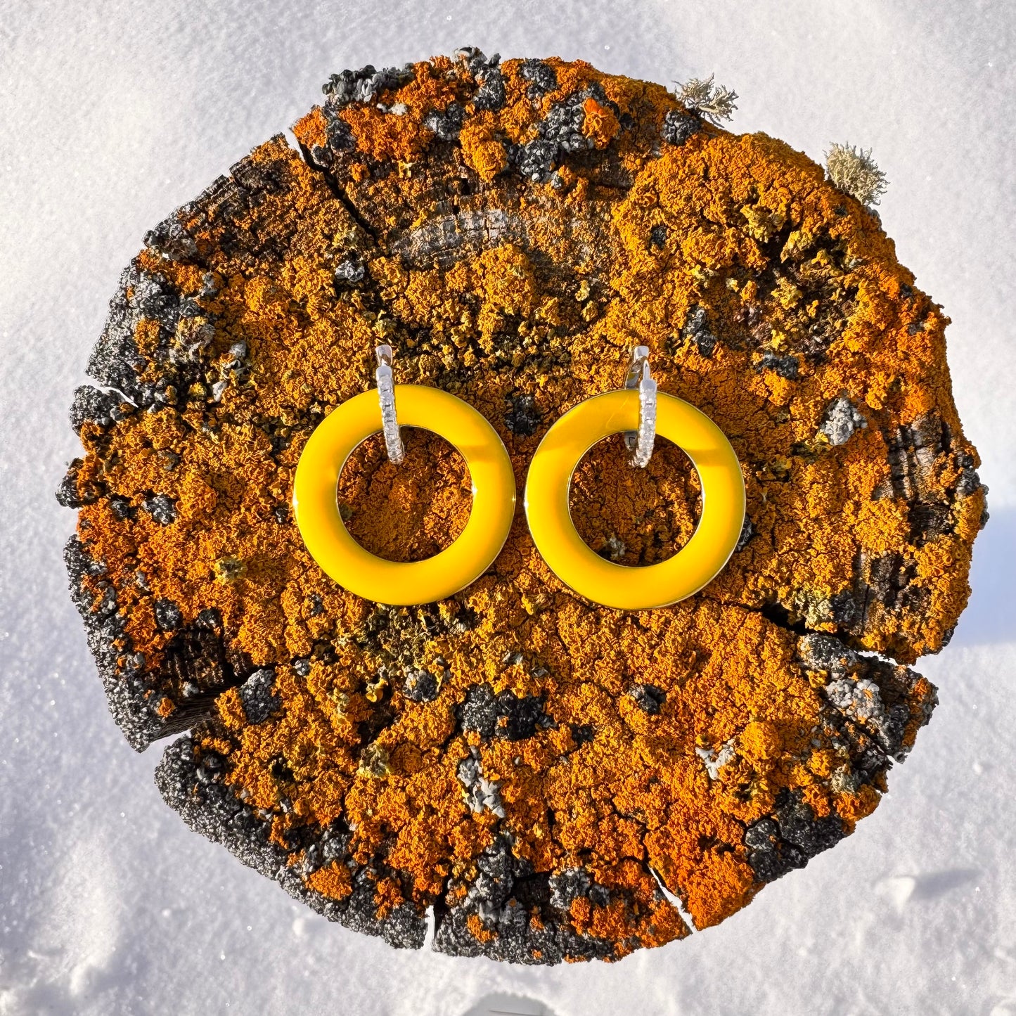 Yellow Hoop Earrings