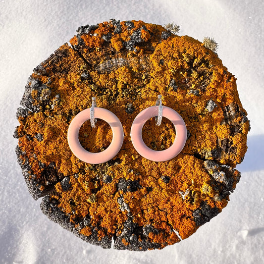 Powder Pink Hoop Earrings