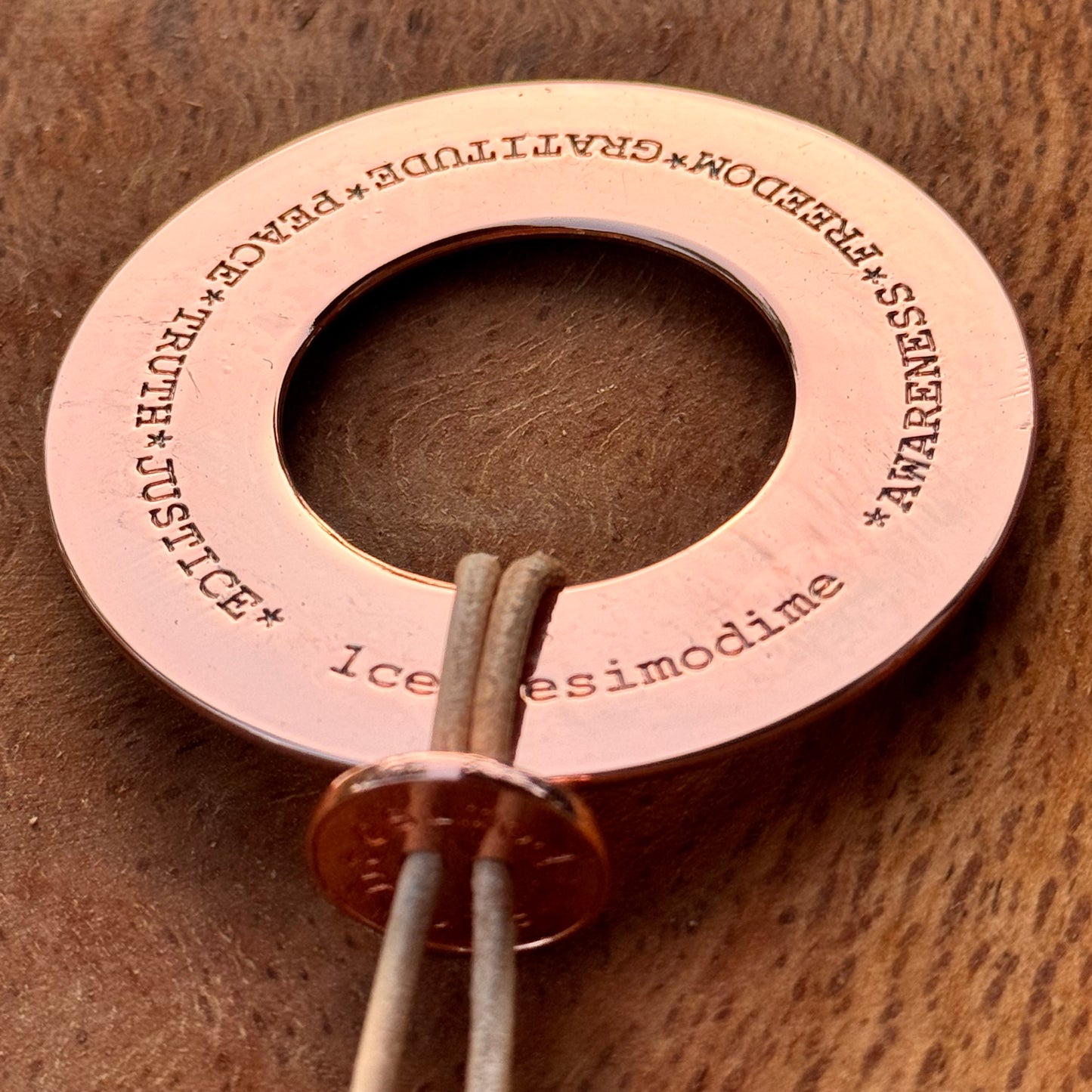 Collana Ciondolo Cerchio M Colore Oro Rosa