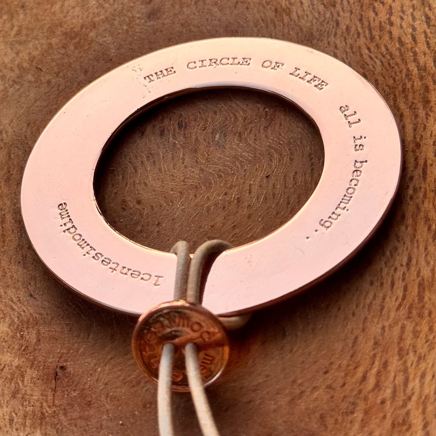 Collana Ciondolo Cerchio L Colore Oro Rosa