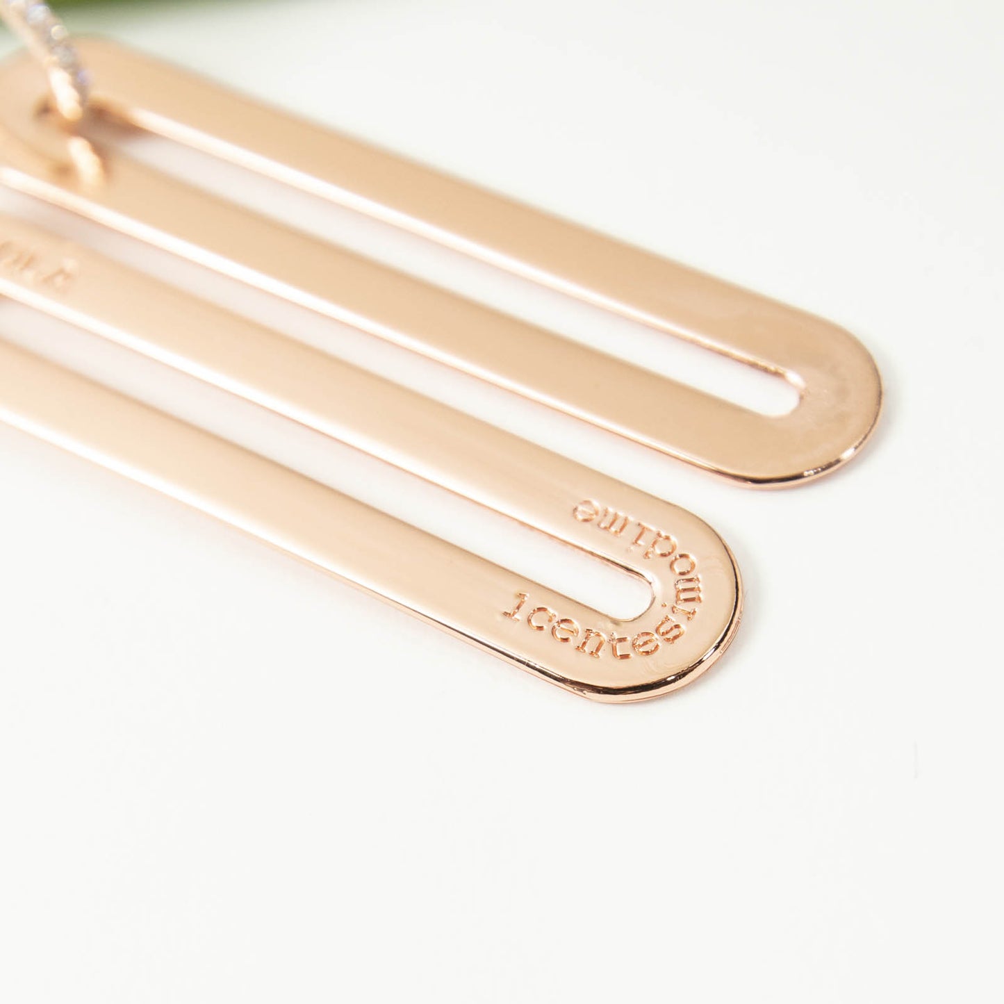 Rose Gold Buttonhole Earrings