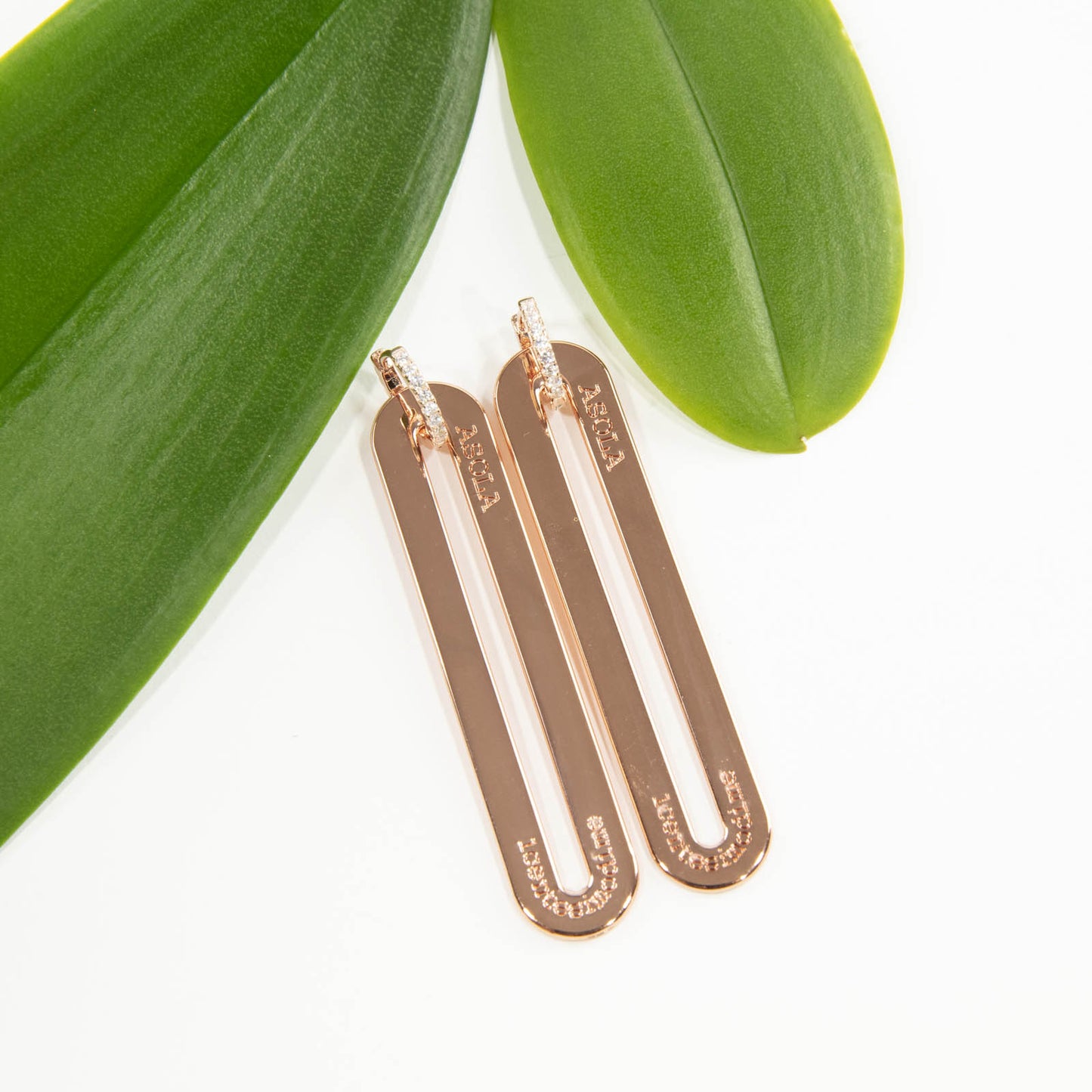 Rose Gold Buttonhole Earrings